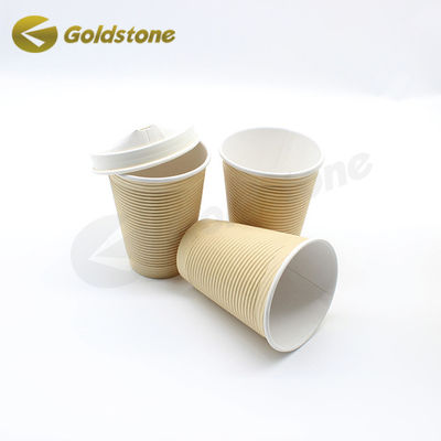 Coupe en papier écologique de marque personnalisée 12 oz Kraft Ripple Cup ISO9001