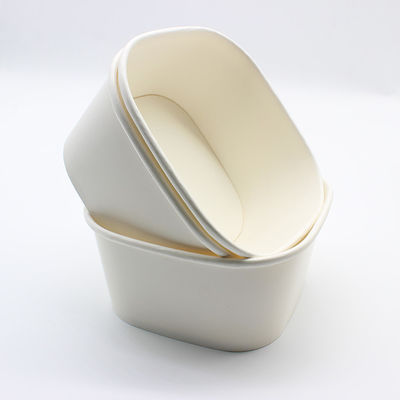 Des bols de papier rectangulaires de 1000 ml à l'épreuve des fuites et écologiques pour la restauration