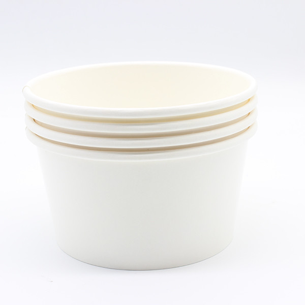 Des bols en papier kraft blanc durable pour les repas écologiques 2