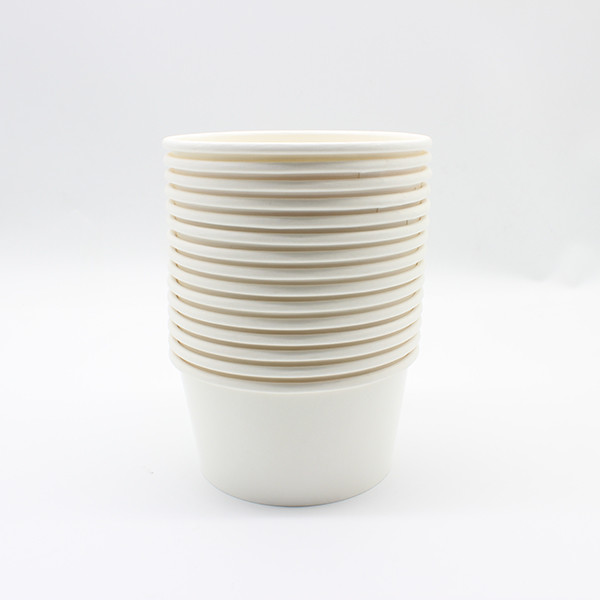Des bols en papier kraft blanc durable pour les repas écologiques 0