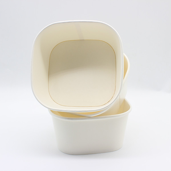 FDA Carré Eco-friendly Entrez à emporter Contenants alimentaires personnalisés Emballages alimentaires Plate en papier carré 2