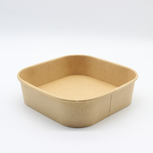 Boîte en papier à fond carré blanc pour restaurants cafés camions de nourriture 0