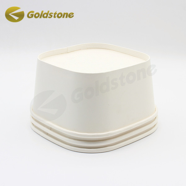 3.5 pouces Taille personnalisée Gobelets de crème glacée imprimés Containers de papier de crème glacée écologique 0