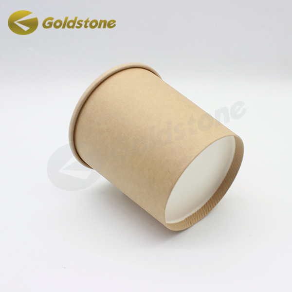 8 oz tasse de boisson froide Yogurt tasses de papier Taille personnalisée Kraft tasses de papier 0