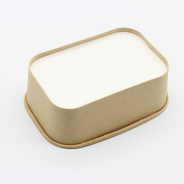 650ml bols en papier rectangulaires polyvalents et pratiques pour servir des portions généreuses 0